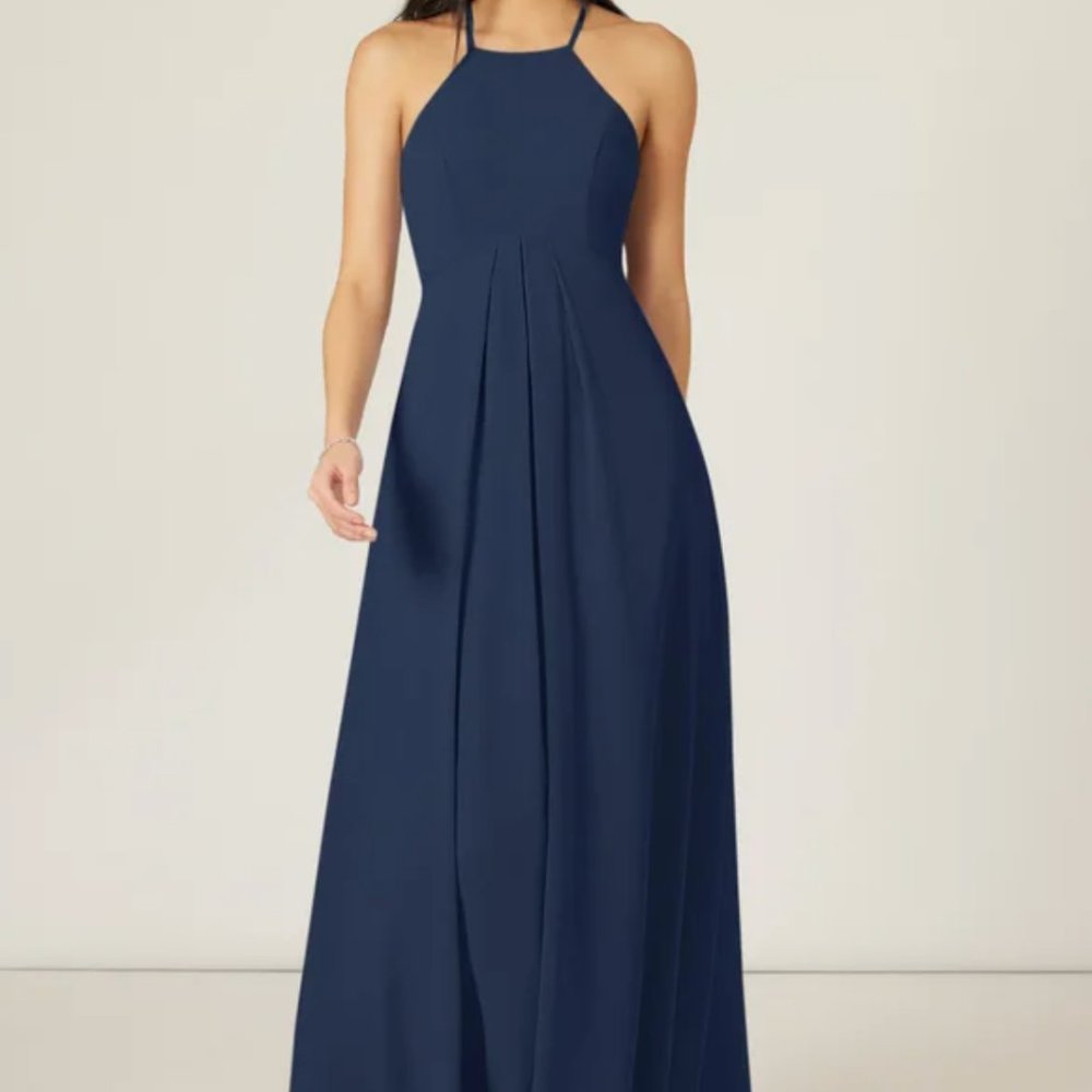 Azazie Sarah Dark Navy (Size:4)
